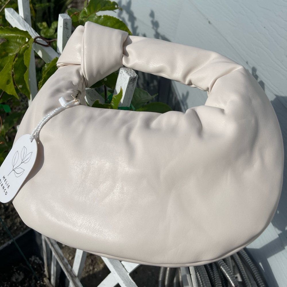 MELIE BIANCO Alexandra Vegan Top Handle Bag In Cream - Picture 5 of 16